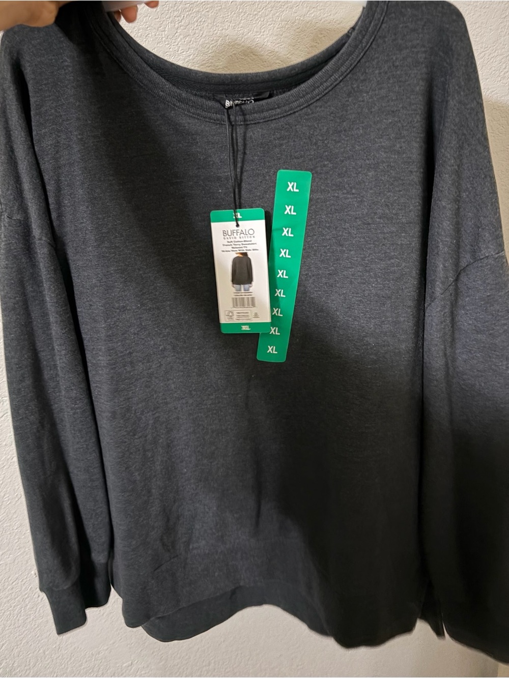 Buffalo David Bitton Charcoal Crewneck Sweater